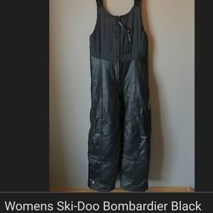 Ski-Doo Bombardier Black Leather Bib Pants